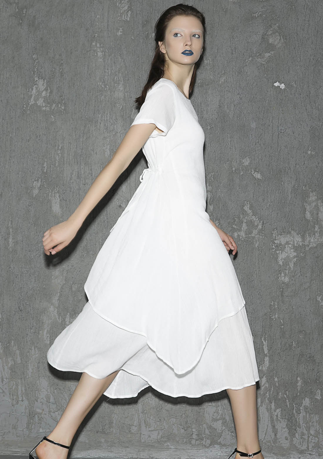 White linen dress maxi dress women dress long prom dress layered dress White linen dress maxi dress women dress long prom dress layered dress