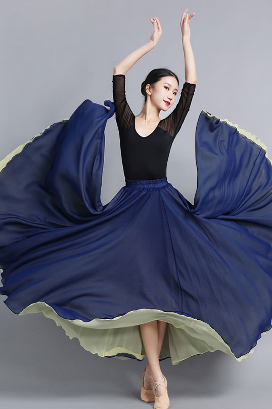 Summer Reversible Big Swing Chiffon Dance Skirt 2935 Xiaolizi Summer Reversible Big Swing Chiffon Dance Skirt 2935 Xiaolizi