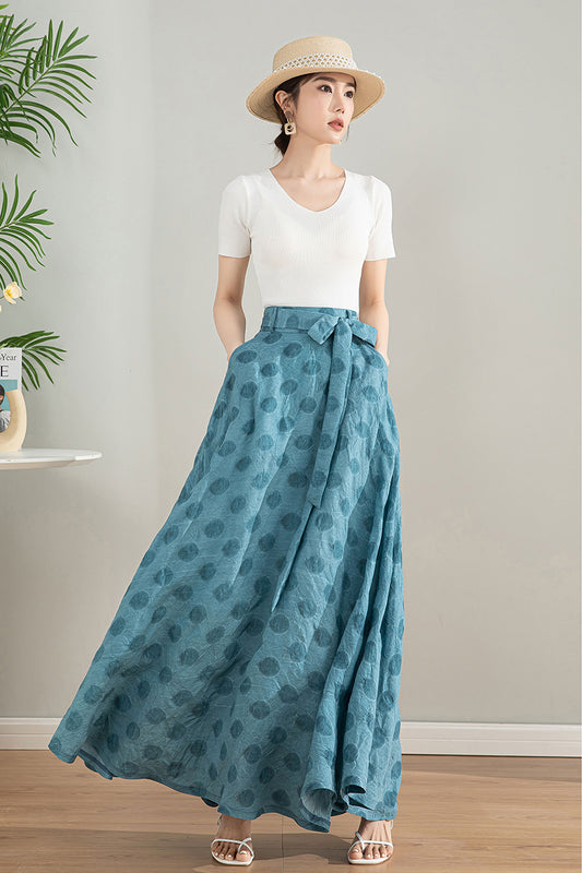 Women's Summer Blue Maxi Skirt 4200