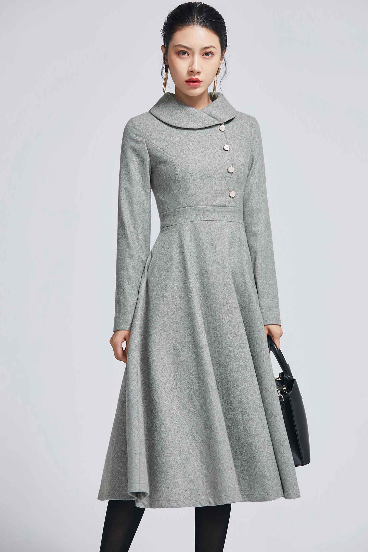 grey wool dress outfit Wool Me Away Mini Sweater Dress (Grey) Zoe Bleuvert Boutique