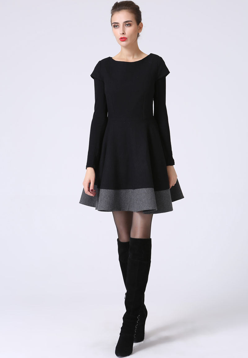Short Sleeve Dress little black dress 1069#