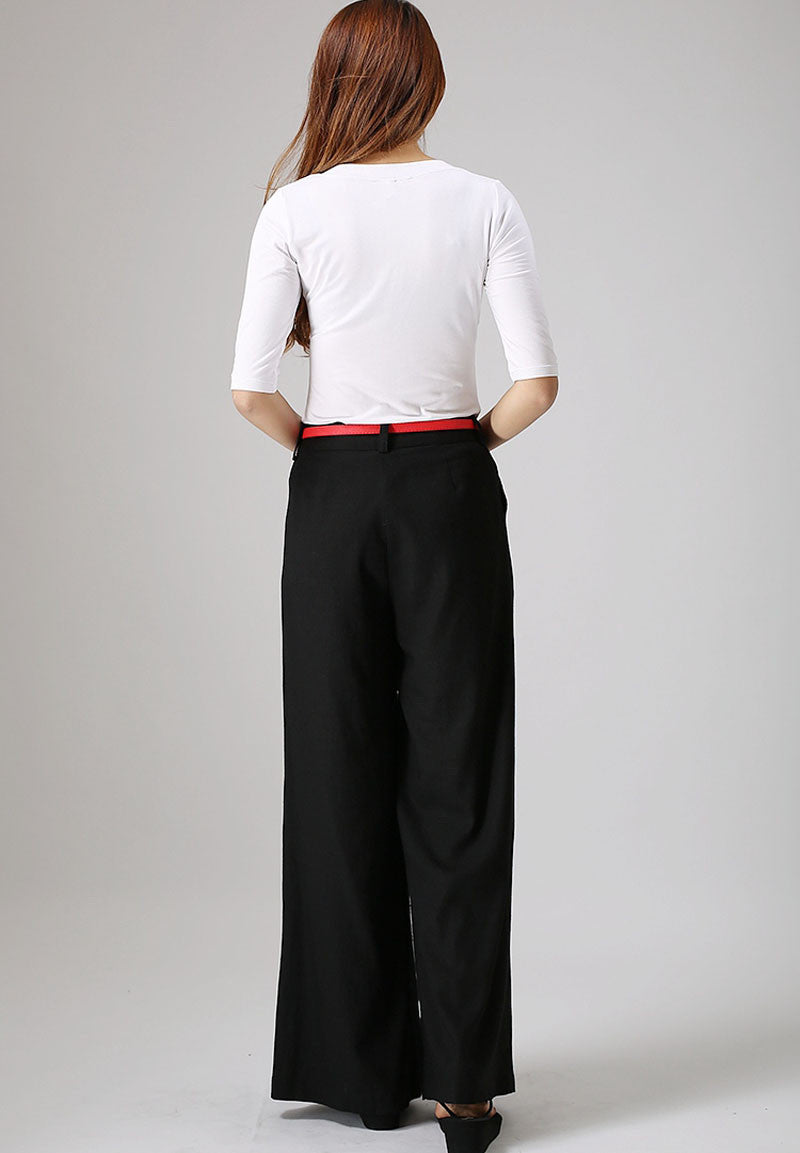 high waisted wide leg pants