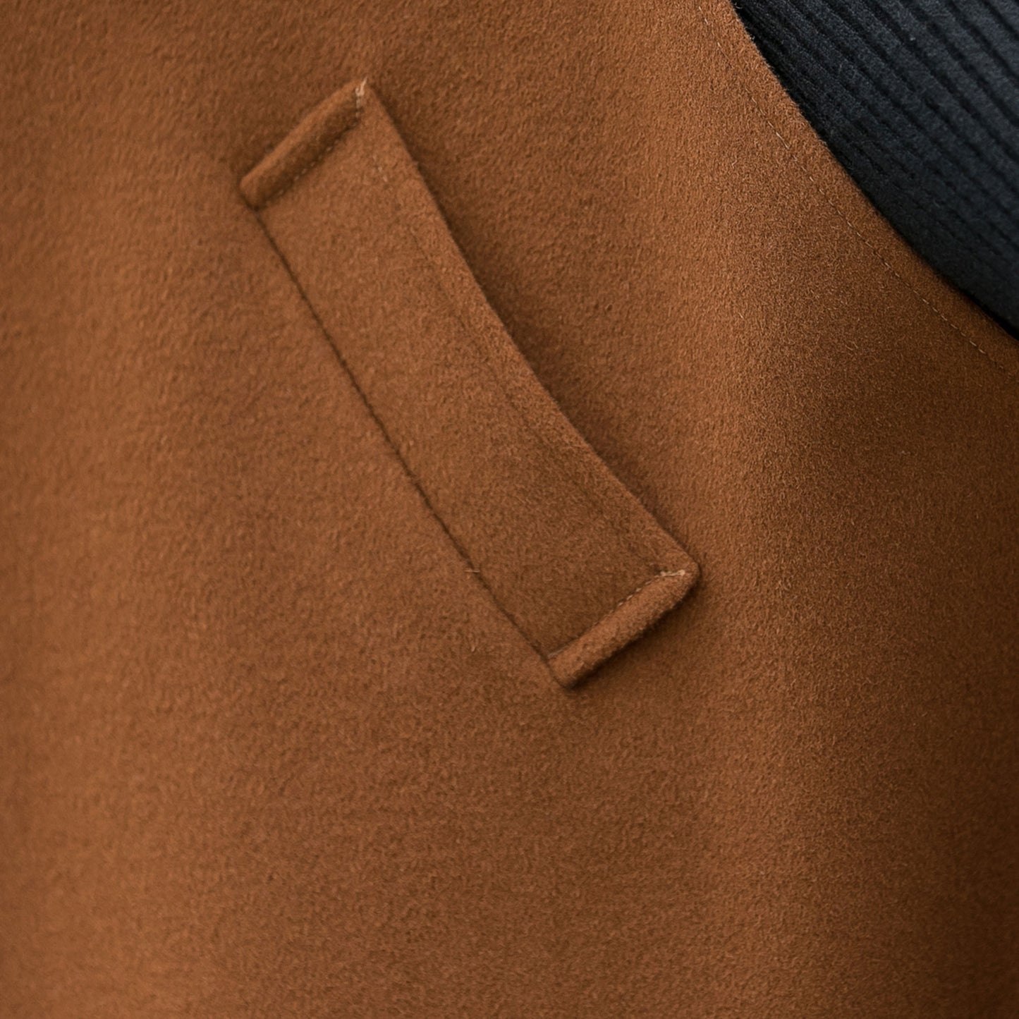 Handmade Brown Wool Cape Coat – Hooded Double-Breasted Winter Overcoat | Xiaolizi 3142