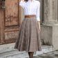 Autumn Winter Midi Swing Wool Skirt 3856