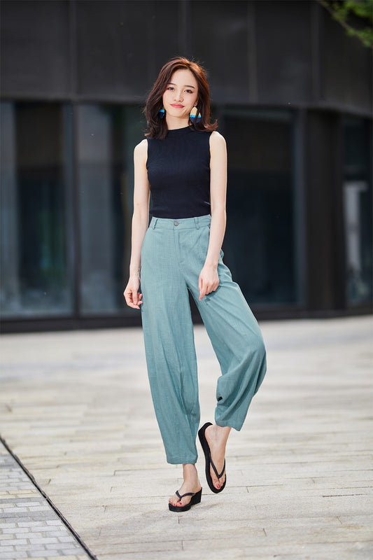 Casual linen pants for women 2191#