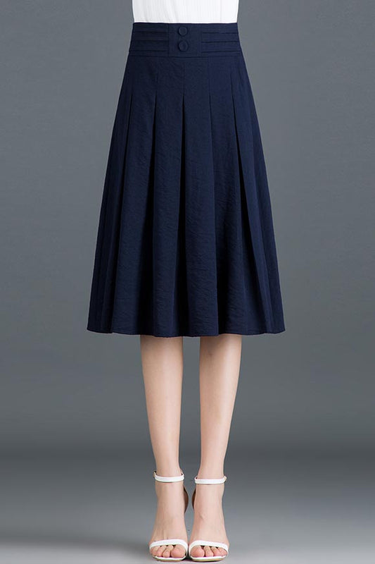 women summer high waist a line commuter skirt CYM319