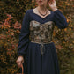 Vintage wool dress, Long bishop sleeve wool dress 317301