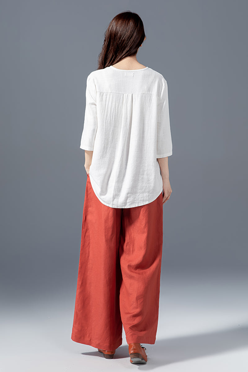 Women Summer Linen Blouse 4149