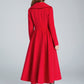 1950s Vintage inspired Wool Princess maxi coat 1640#