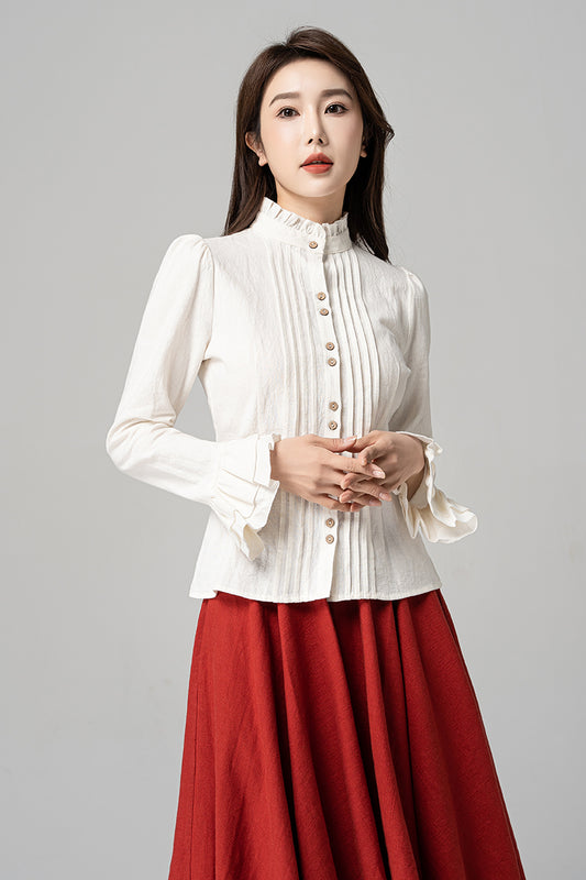 Women's Custom Linen Blouse 4184