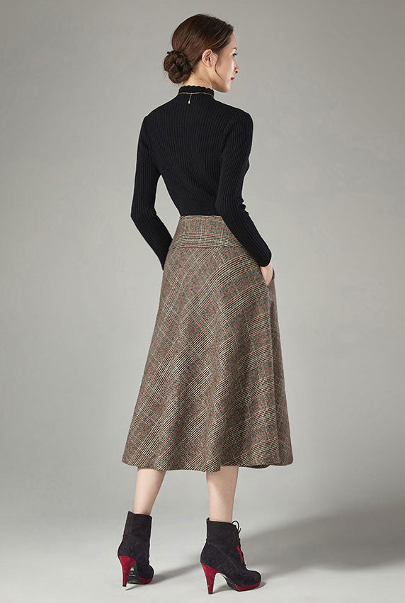 Side of the insert pocket a-line skirt J110