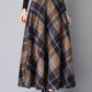 Women High Waist Maxi Wool Skirt 3799