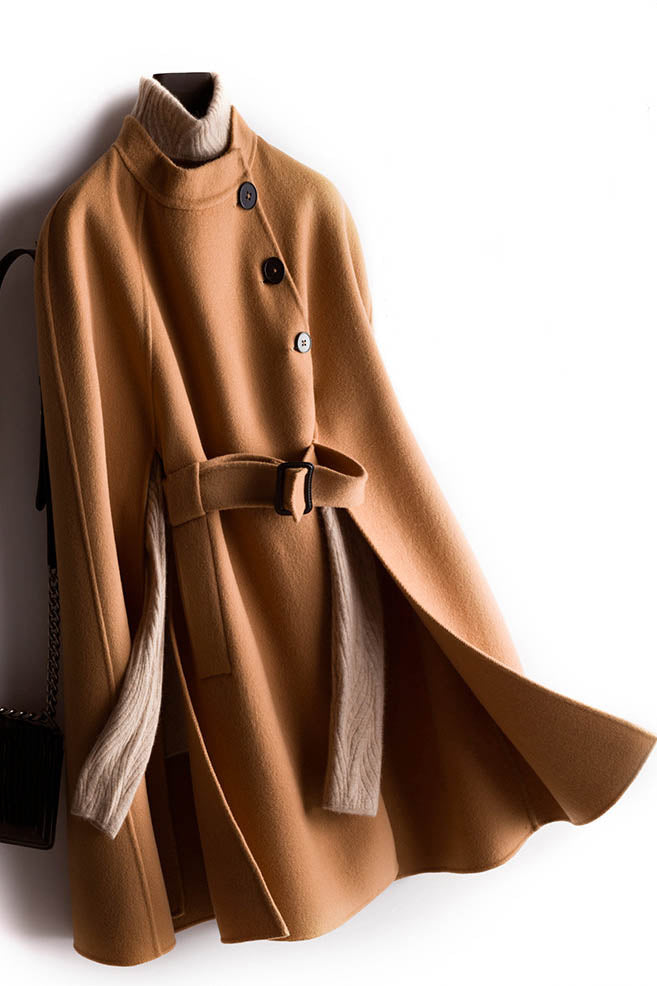 Women Winter New Wool Cape Coat 3775