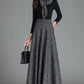 Autumn Winter Elastic Waist Wool Skirt 3787