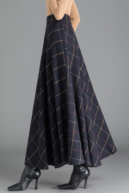 Vintage Inspired Swing Wool Skirt 3786