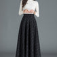 Retro Plaid A-Line Winter Wool Skirt 3810
