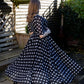 Women's Swing Chiffon Polka Dot Maxi Dress 3396