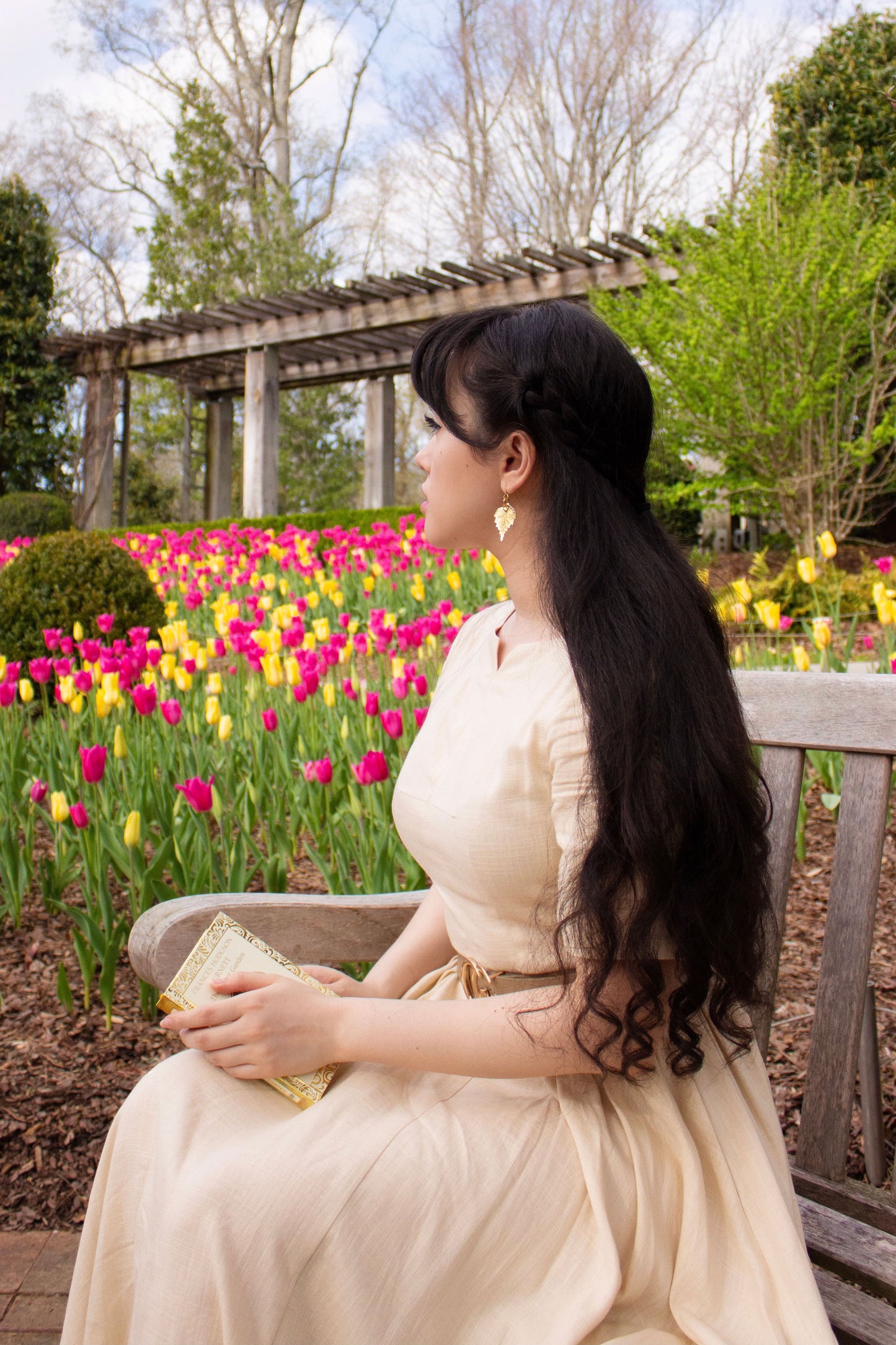 short sleeve fit&flare linen dress 2737