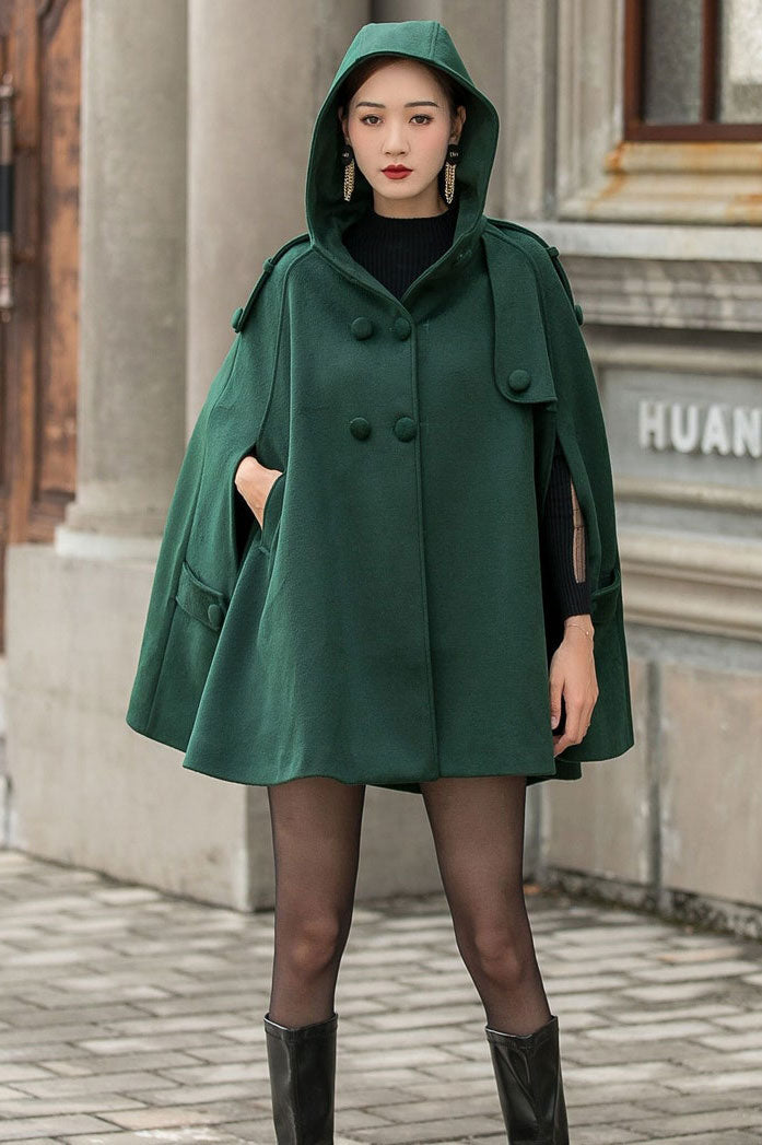 Wool Cape Coat Plus Size Cloak With Hood Plus Size Online Wool Cape
