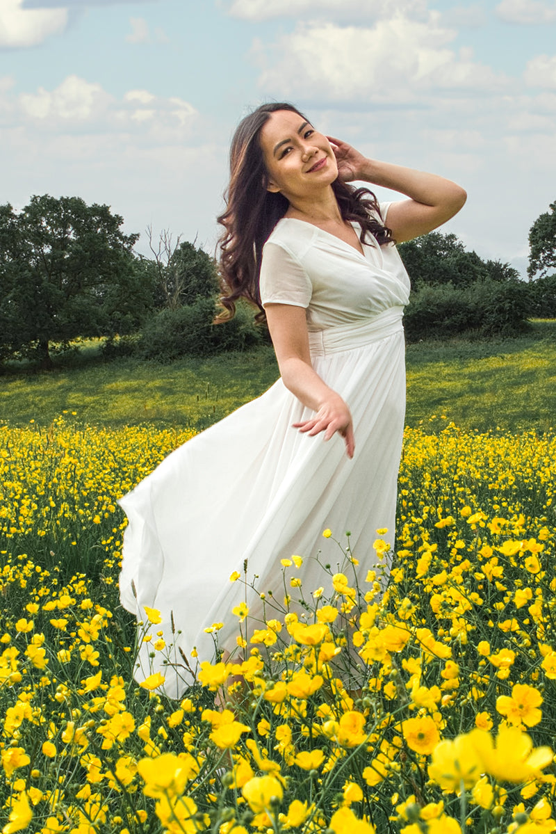 Empire Waist Wedding Bridesmaid Chiffon Dress 3648