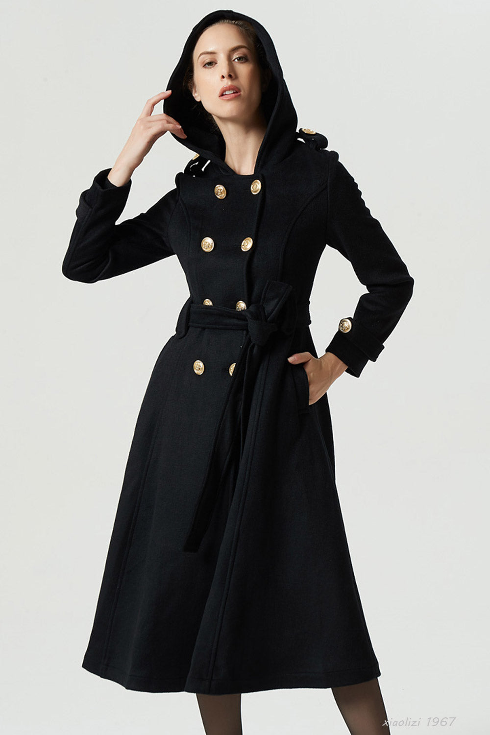 double breasted military wool coat 1967# – XiaoLizi