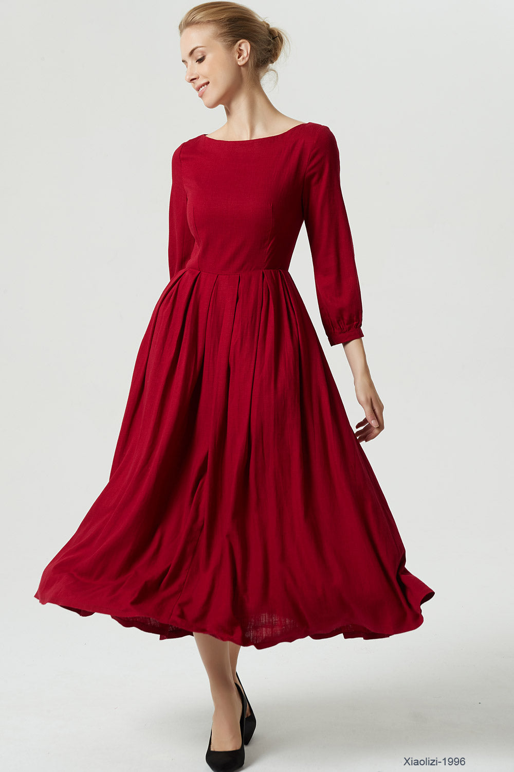 maxi fit and flare linen dress for women 1996 maxi fit and flare linen dress for women 1996