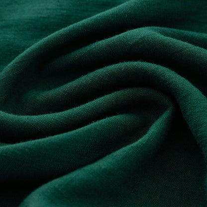 Handmade Spring Green Linen Maxi Dress – Long Sleeve Fit and Flare | Xiaolizi 4913