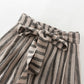 Tie belt wide leg long linen pants women 4930