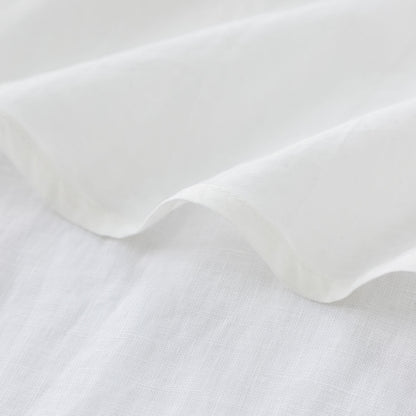 Button down white linen dress with pockets 4922