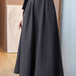 Gray a line winter wool skirt for women 4759