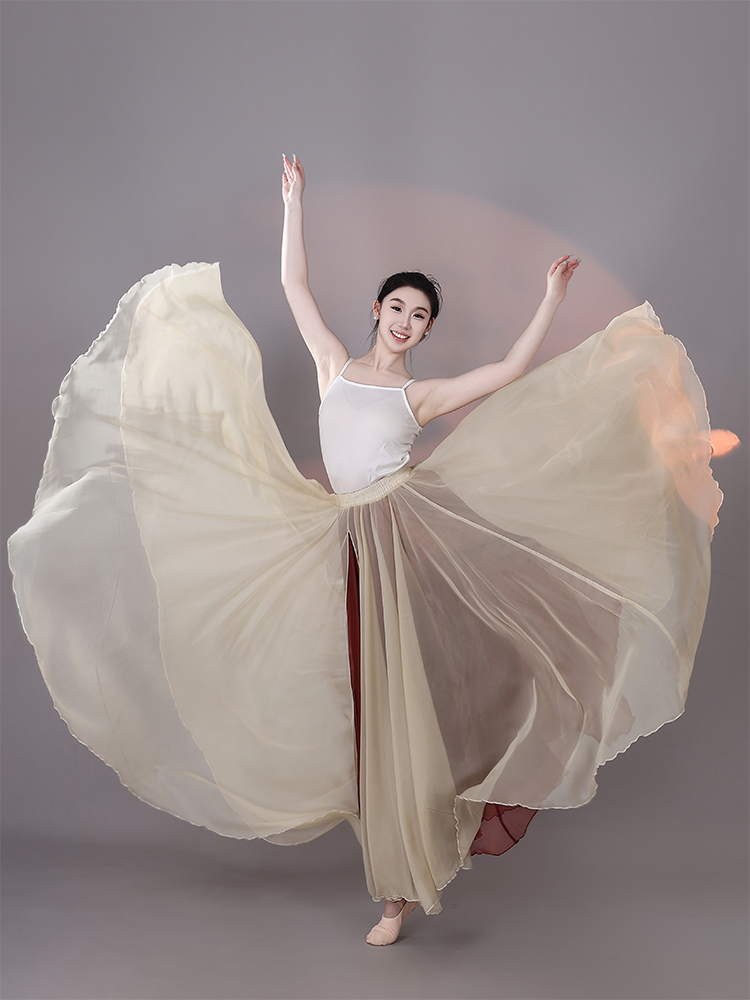 Maxi swing long chiffon skirt women TT5010