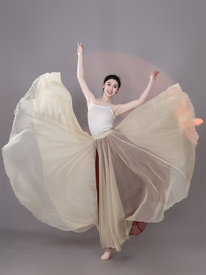 Maxi swing long chiffon skirt women TT5010