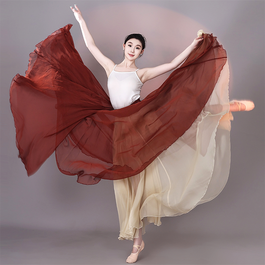 Maxi swing long chiffon skirt women TT5010