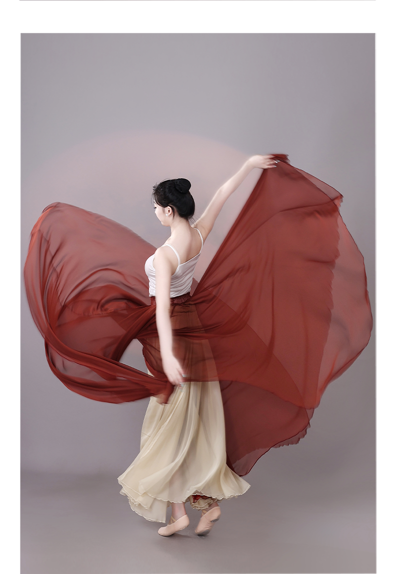 Maxi swing long chiffon skirt women TT5010