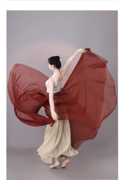 Maxi swing long chiffon skirt women TT5010