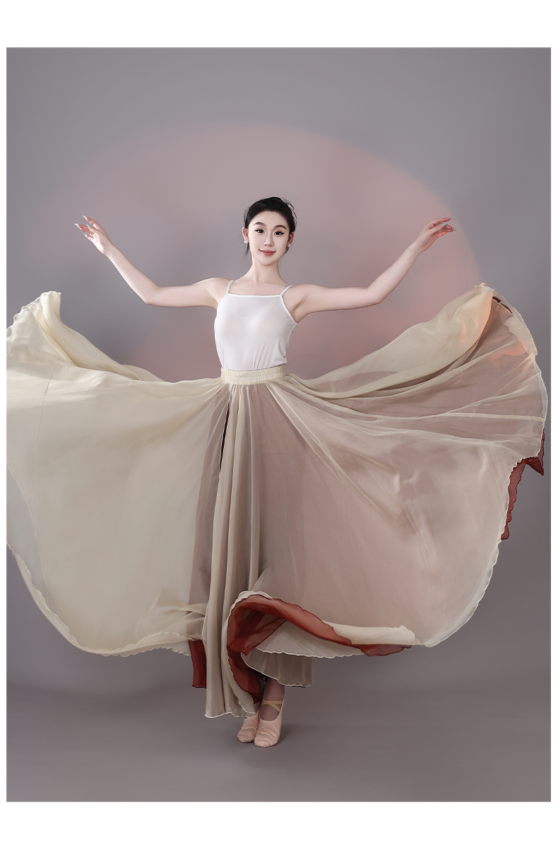 Maxi swing long chiffon skirt women TT5010