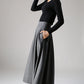 A Line long Maxi Wool Skirt 1091#