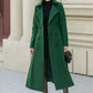 Double breasted green winter wool coat 5349