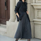 A line wool skirt with pockets 5309