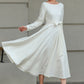 Vintage Handmade Wool Blend Fit & Flare Winter Dress | Xiaolizi 6509