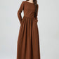 Wool maxi winter womens dresses 5305