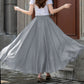 Grey Women Swing long Maxi Skirt 5788