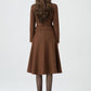 A line brown winter wool skirt 5316