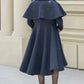 Vintage Inspired blue Winter Wool Coat 5352