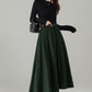 Vintage Handmade Wool Maxi Skirt – A-Line Winter Elegance | Xiaolizi 6497