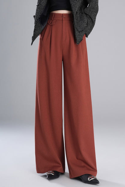 Wide leg autumn gray pants 6226
