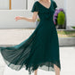 green swing summer chiffon dress 5990