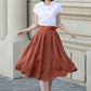 Swing a line summer linen skirt for women 4904