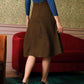 Brown womens winter wool skirt TT0197