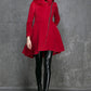 Black Winter Hooded Wool Coat 1121